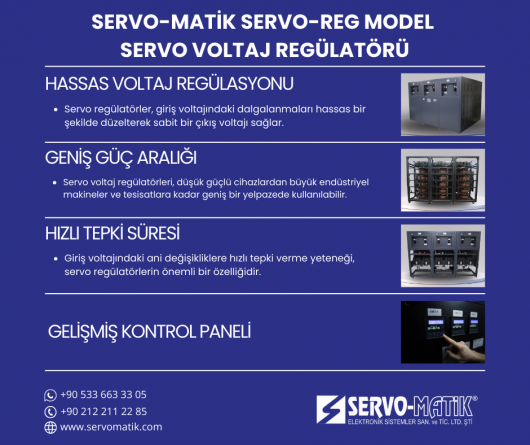 SERVO-MATİK SERVO-REG MODEL  SERVO VOLTAJ REGÜLATÖRÜ